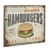 Metal skilt 40x30cm Try Our Homestyle Hamburgers - 100% Beef - Best In Town
